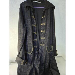 Underwraps Pirate Jacket Mens One Size Gold Chain Trim Costume Halloween Coat